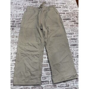 Buck Mason Womens Cotton Herringbone Twill Utility Pull On Wide Leg Military S